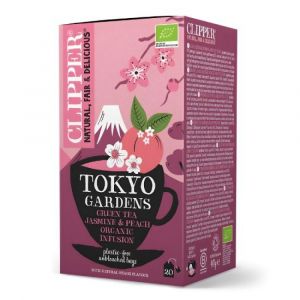 Πράσινο Τσάι 'Tokyo Gardens' με Γιασεμί & Ροδάκινο CLIPPER (20ΦΑΚΕΛΑΚΙΑ)