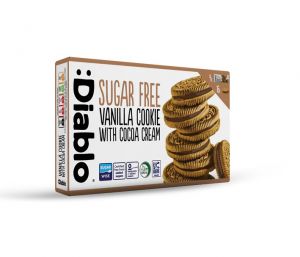 Sugar Free Vanilla Sandwich Cookie with Cocoa Cream (176g) DIABLO